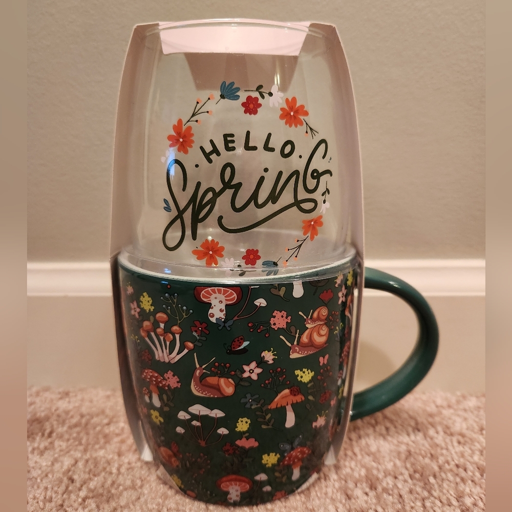Spring Themed Mug & Wine Cup Set